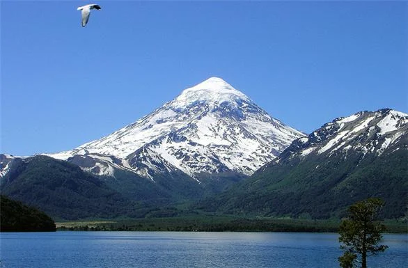 Huechulafquen y Volcán Lanín
